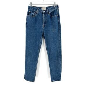 EVERLANE Women's The Cheeky Button Fly High Rise Slim Straight Leg Jeans Size 27